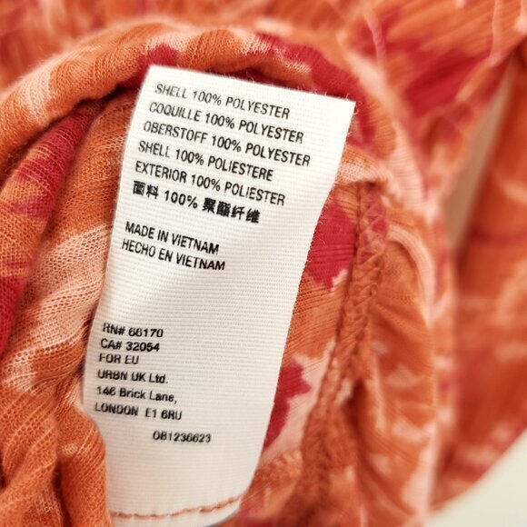 Free People Dark Romantic Tunic S Merlot Combo (Orange/Red) - Picture 16 of 16